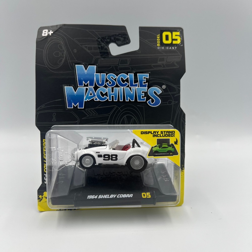 Muscle Machines 1964‎ Shelby Cobra 05 Die-Cast Car Model Scale 1:64 New